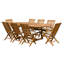 Ensemble repas 9 pièces avec coussins sunbrella teck Addilyn