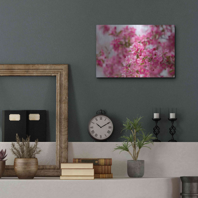 " Pink Floral " Print, 12" H x 16" W