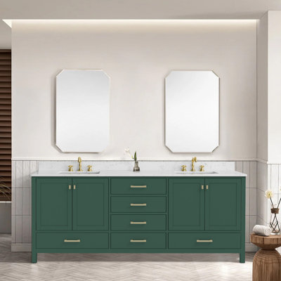 Meuble-lavabo de salle de bain, meuble-lavabo avec cadre en bois massif, comptoir de meuble-lavabo autoportant avec lavabo