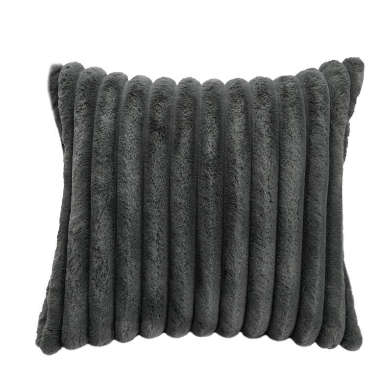 Cotton Square Cushion, Grey, 17cmH x 17cmW