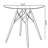 Eliza-Mai Round Glass Top Dining Table