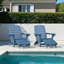 Chaise Adirondack pliable à texture bois avec repose-pieds Firepi Chairs-511322073