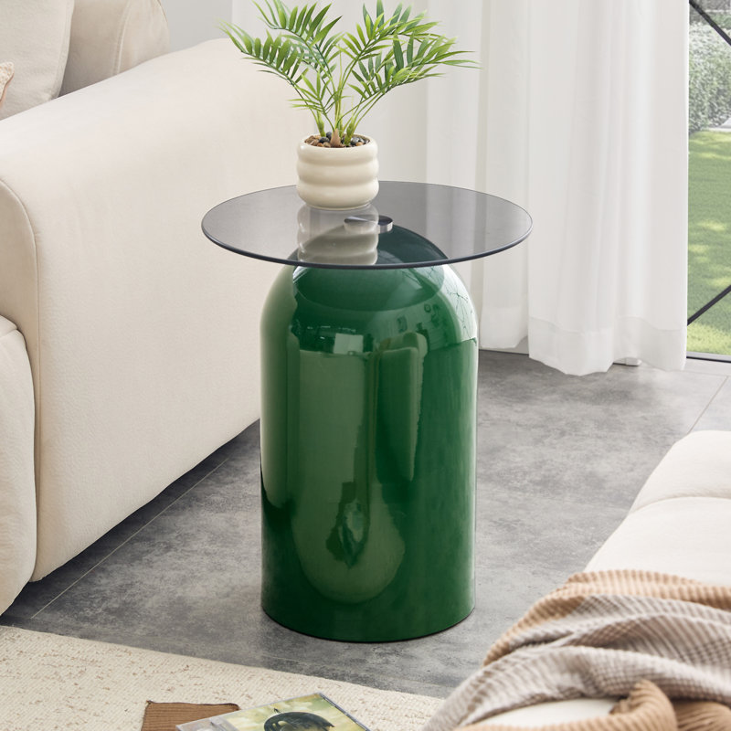 Petite table basse, Transparent / vert