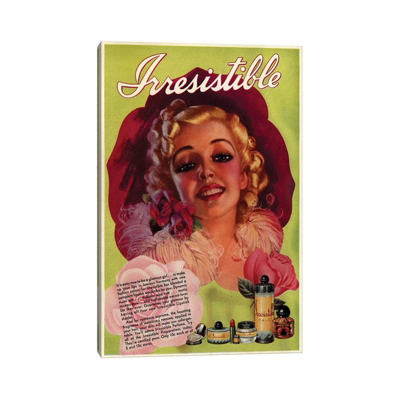 1930s Irresistible Perfume Advert by The Advertising Archives - Wrapped Canvas Gallery-Wrapped Canvas Giclée