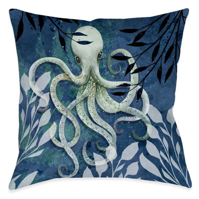 Coastal Friends Octopus Polyester Throw Pillow
