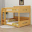 Lit superposé grand sur grand avec tablettes de rangement et ports USB-45219742