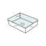 Vero Ceramic Rectangular 33.5" Vessel Bathroom Sink with Overflow