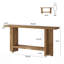 Table de canapé à double couche avec rangement, console de couloir avec beaucoup d'espace et un design élégant pour les intérieurs modernes