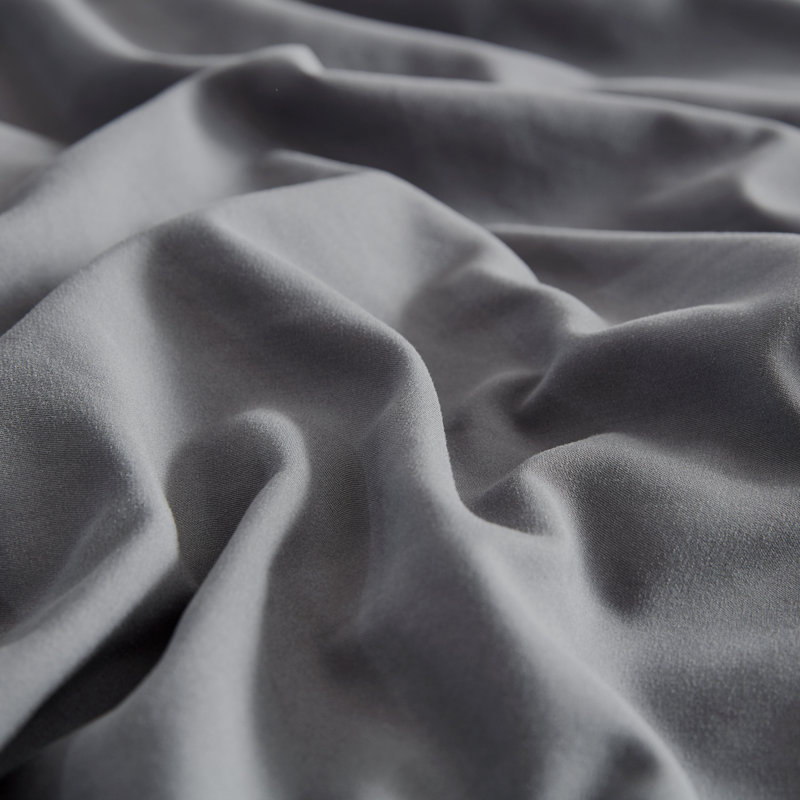 Solid Microfiber Duvet Cover Set - Simple Style Bedding Set For All Season, Twin Duvet Cover + 1 Standard Sham, Gray
