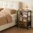 Nightstand with Built-in Charging Station, Bedside Table with Adjustable Fabric Drawer and 3-Tier Storage End Table-37325736-45358474