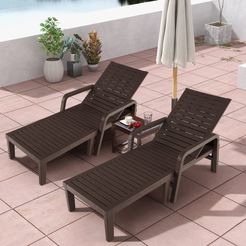 Futral Long Reclining Single Chaise, Brown