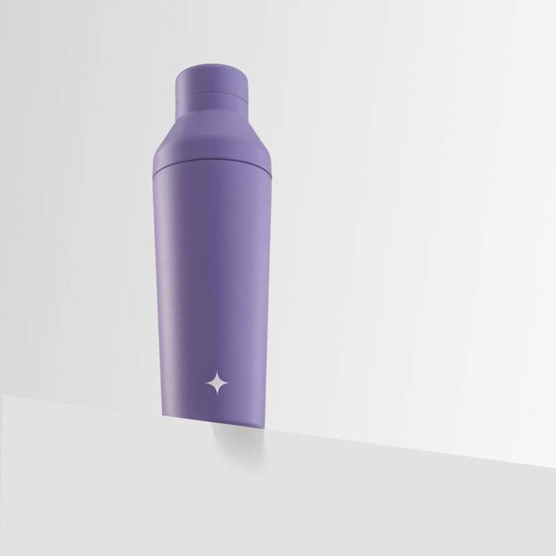 JoyJolt Vacuum Insulated 20oz Cocktail Shaker, Purple