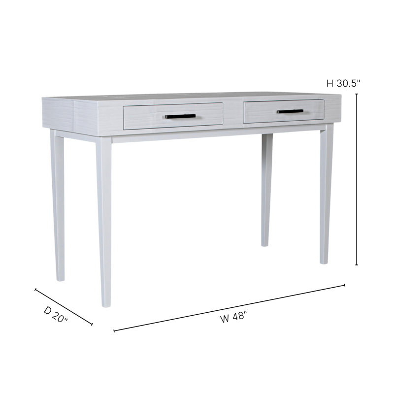 Andros Solid Wood Writing Desk, Hot Pink