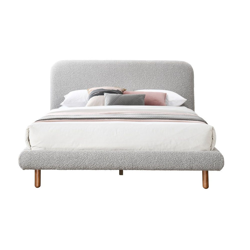 Lit plateforme tapissier Cleo, Grand