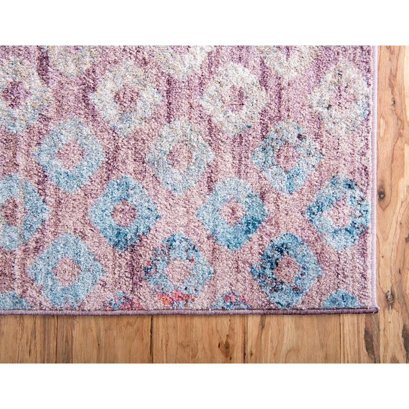 Tapis brun à motif géométrique Corvena, Tapis de couloir 2 pi x 6 pi