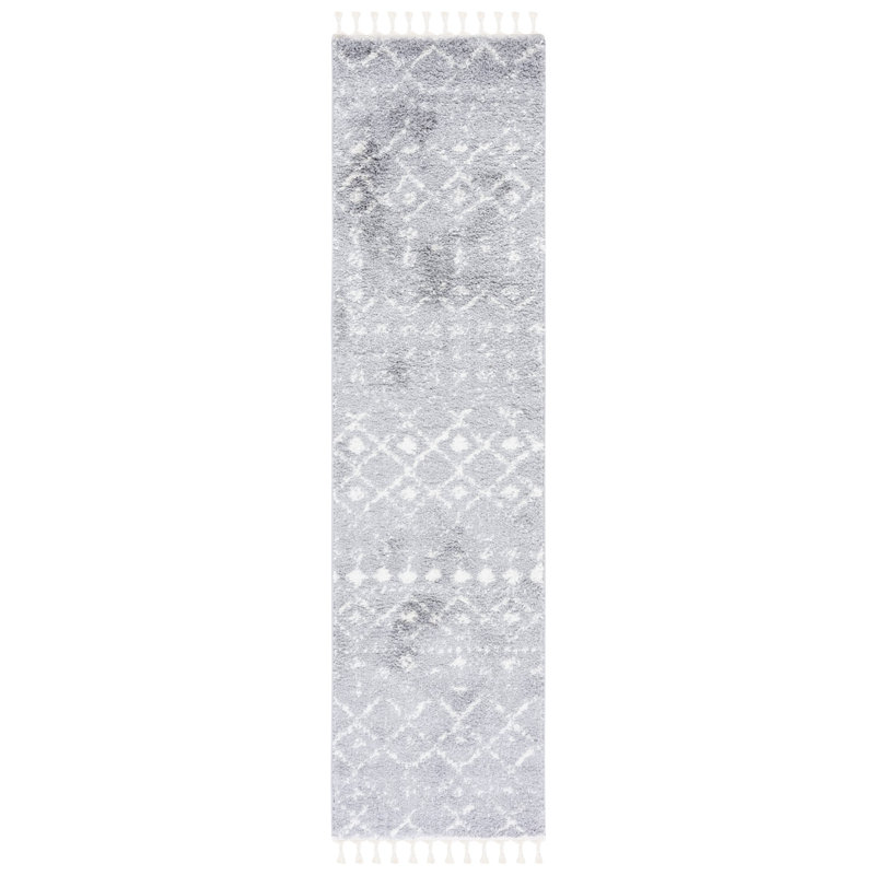 Tapis gris clair / ivoire Wentworth, Rectangle 6 pi 7 po x 9 pi