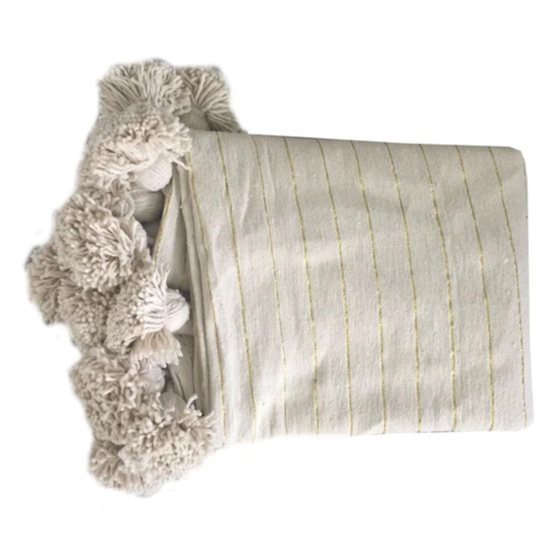 Housse de coussin IRIS THROW, Crème / or / crème