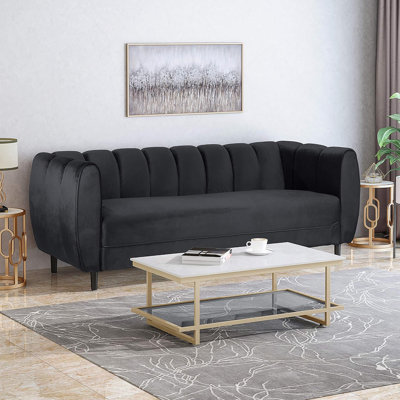 Luxueux canapé trois places en velours au design exquis pour un style de vie élégant