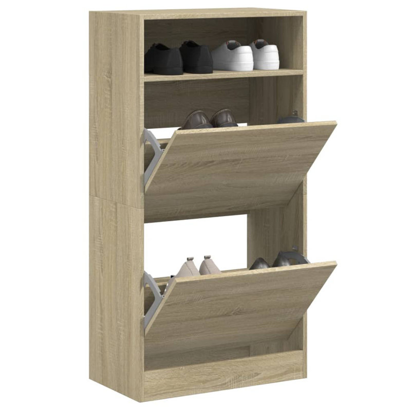 6 Pair Shoe Storage Cabinet, Sonoma Oak