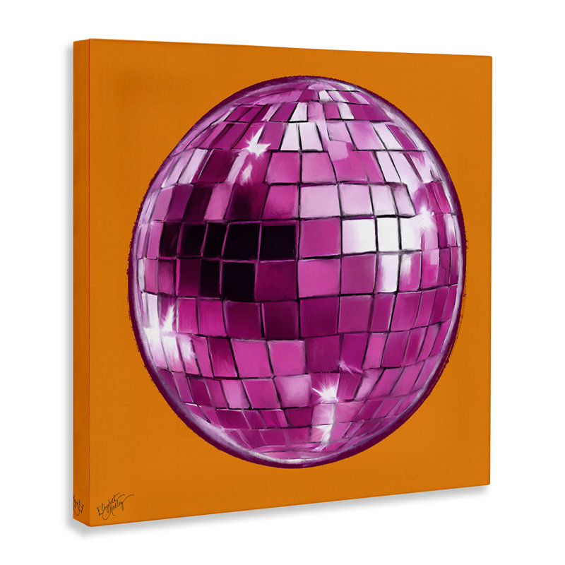 «Disco Ball on Orange», art mural par Elizabeth Medley, H 30 po x l 30 po