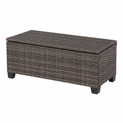 Decksplore Wicker Storage Coffee Table with Hydraulic Lift Lid