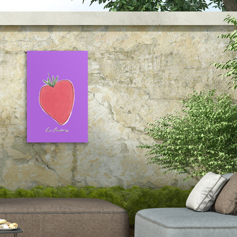 «Bolologic La Fraise sur toile» par Uplusmestudio, reproduction, H 24 po x l 16 po x P 1,5 po