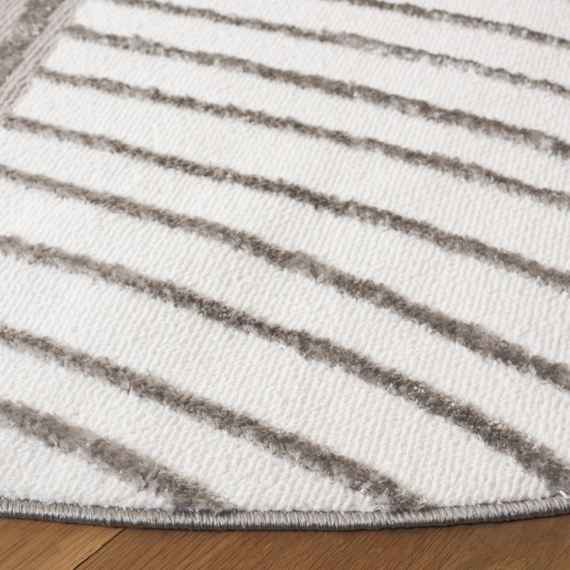Nylo Performance Abstract Rug, Round 6'7"