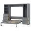 Lit escamotable Murphy avec placard, tiroirs et tablettes-2085156739