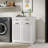 Laundry Cabinet With  2 Drawers And 2 Removable Laundry Basket