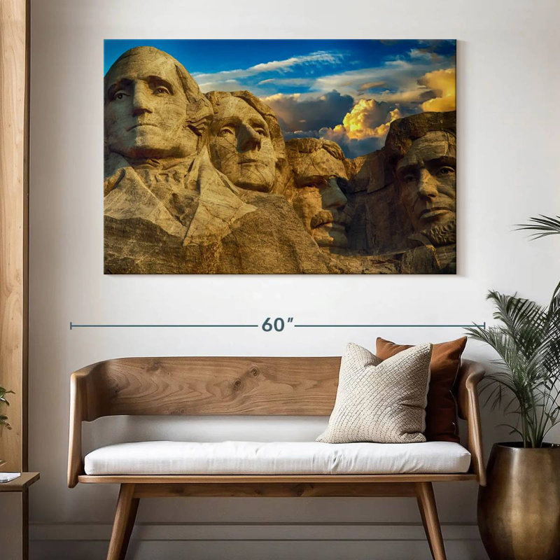Lilie Iconic Mount Rushmore Monument, 34" H x 51" W