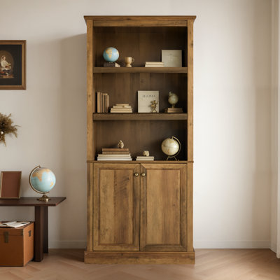 Ensemble de bureau de direction 3 pièces en bois - chêne rustique