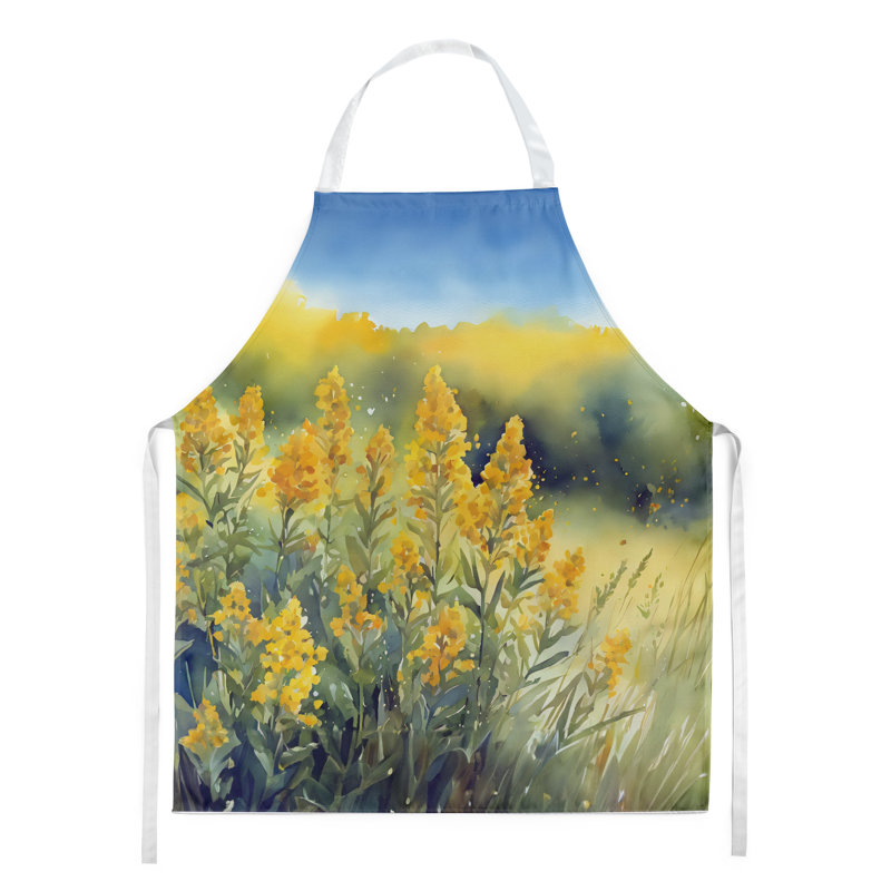 Iris du Tennessee en tablier aquarelle, Jaune / ver d'or de Nébraska
