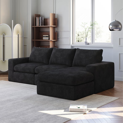 99-Inch Boneless Couch With Chaise