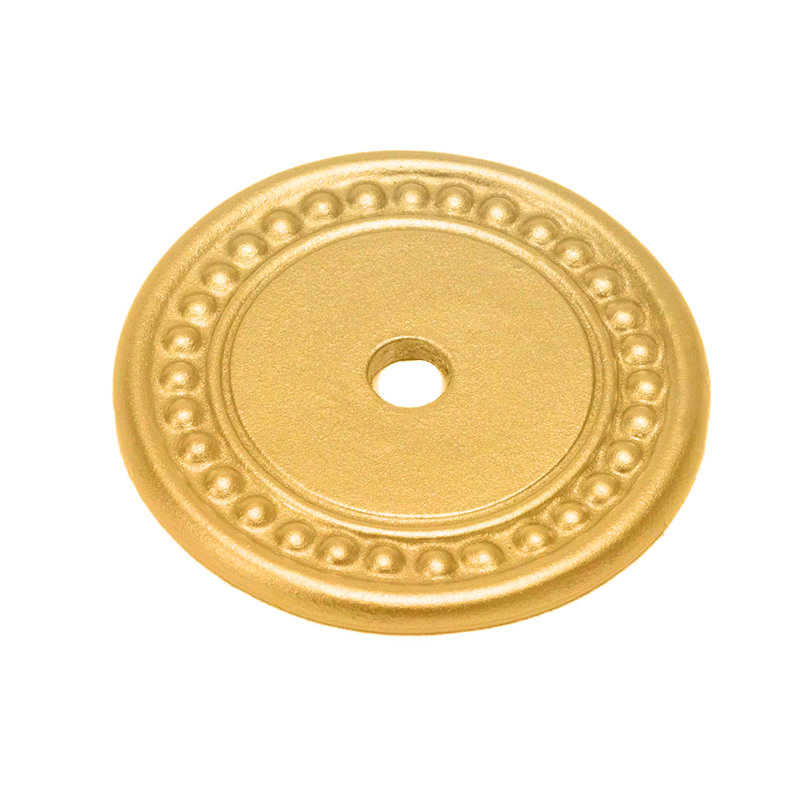 Round beaded escutcheon in Antique Brass, Gold