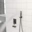 Système de douche avec douchette cascade et valve équilibrée - douchette de pluie carrée 12 po, à main, bronze huilé, équipement pivotant 12 po