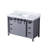 Dark Grey Bath Vanity 48 In. W X 22 In. D, With Carrara Marble Countertop