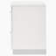 Table de chevet blanche 2 tiroirs ultrabrillante