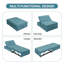 Canapé-lit 4 en 1, fauteuil-lit, repose-pieds pliant multifonctionnel avec pochette de rangement et port USB pour petit appartement, salon, chambre à coucher, couloir-170088157