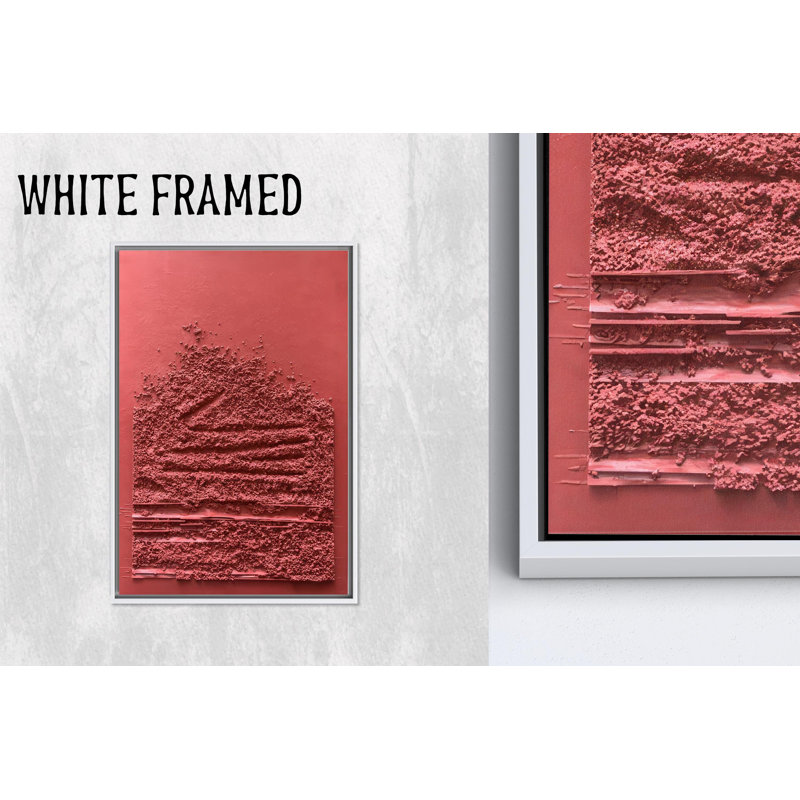 Élégante œuvre d'art abstraite sur toile en verre rouge pour décoration intérieure, 1P
