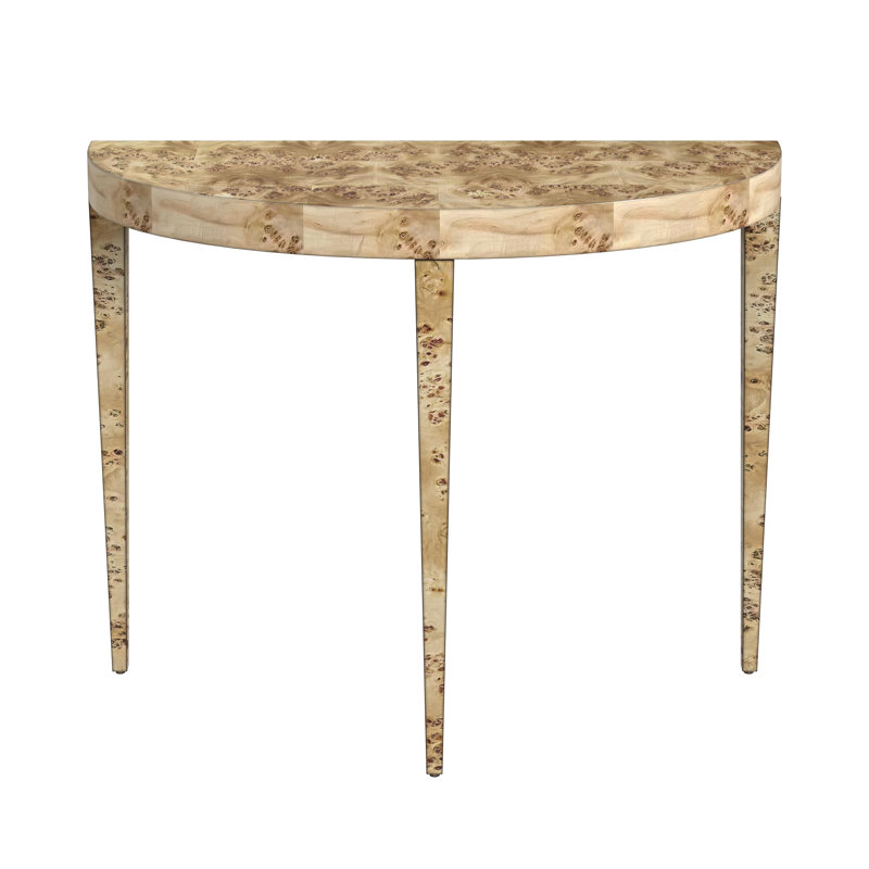 Ingrid Light Burl Console Table, Natural