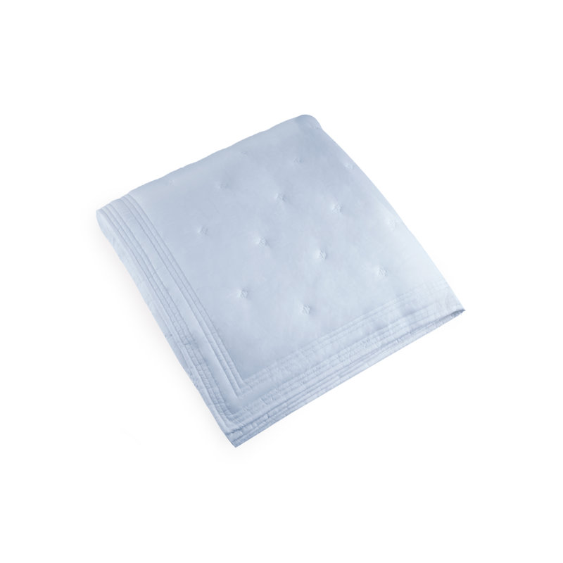 Tufted Quilt Coverlet, King, Sky