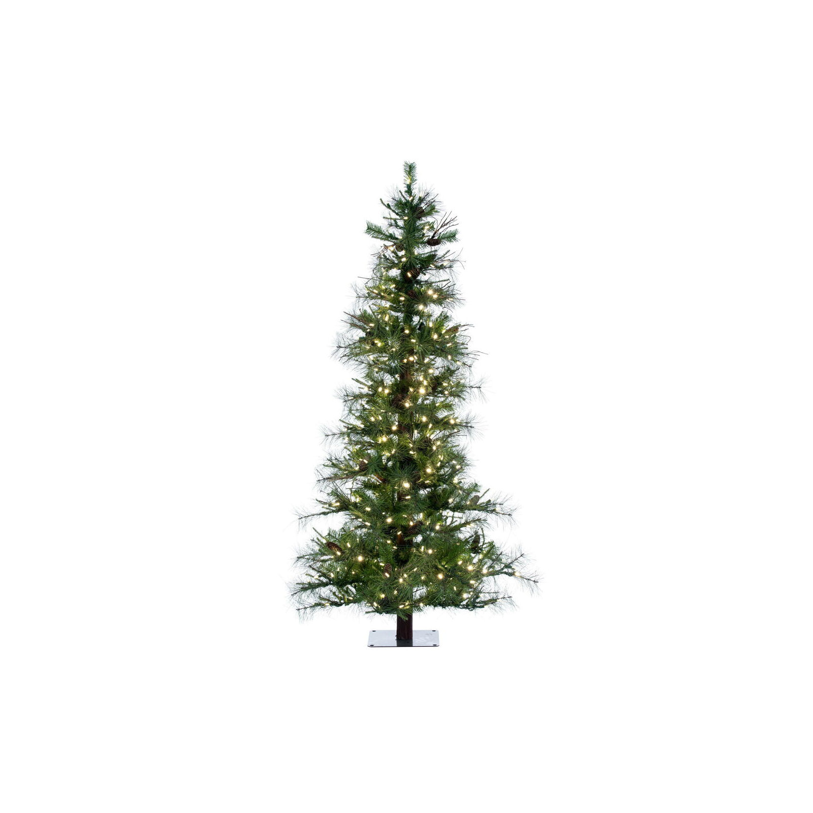 Ashland Fir Artificial Fir Christmas Tree with Pinecones, 6', Pre-Lit