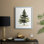 «Christmas Holiday Art», reproduction encadrée en bois massif