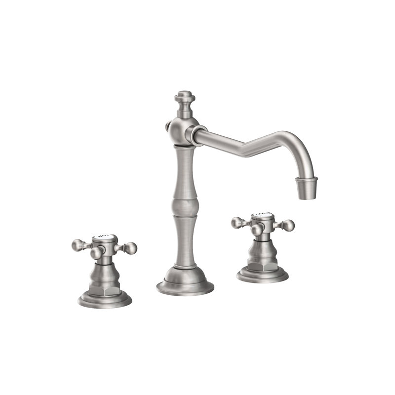 Chesterfield Double Handle Kitchen Faucet, Stainless Steel (PVD), Cross