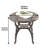 Round Copper Cast Aluminum Outdoor Side Table, Rust-Resistant For Patio Or Garden-872907325