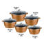 SQ Professional Nea 5 Pieces Aluminium Non-Stick Cookware Set with Glass Lids-1506269155