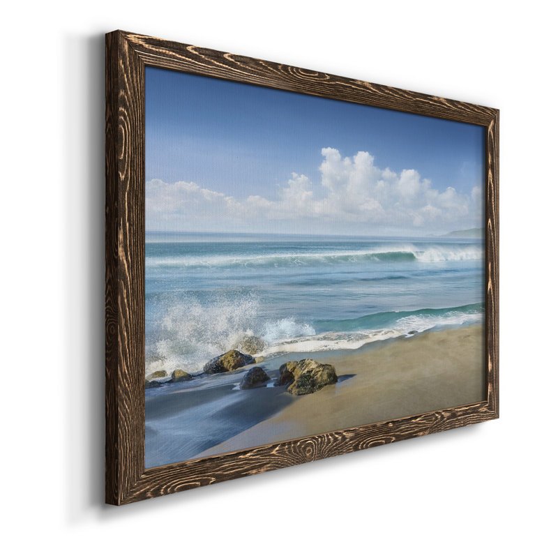 Sweeping Blue - photographie sur toile avec cadre photo, Noyer, H 31,5 po x l 23,5 po x P 1,5 po
