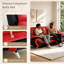 Ensemble de canapé en similicuir 3 pièces, grand canapé de salon + causeuse + fauteuil simple, noir-1785201041