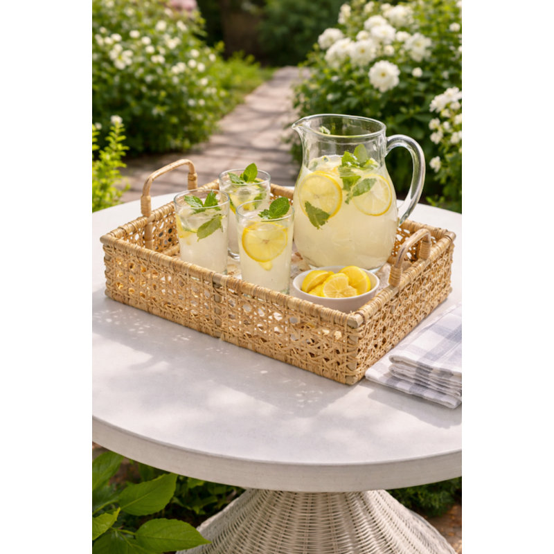 Bethany Rattan Decorative Tray
