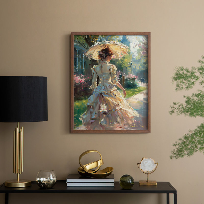 «WOMEN Series DCCV», reproduction encadrée - bois massif, Noyer, H 15 po x l 12 po